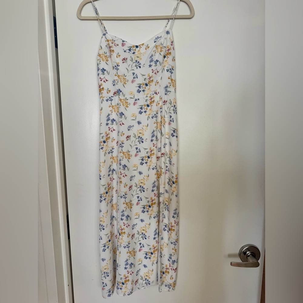 Abercrombie & Fitch Floral Maxi Dress - Cream and Multicolor